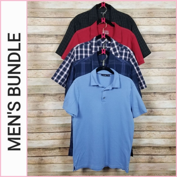 Other - Men's Bundle of 5 shirts (3 Button Down & 2 Polo)